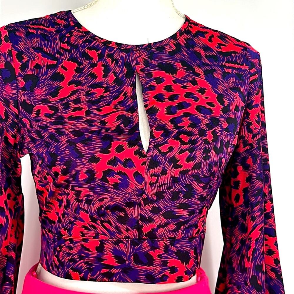Choklate Paris Crop Pink and Purple tie top only M Skirt sold separatel